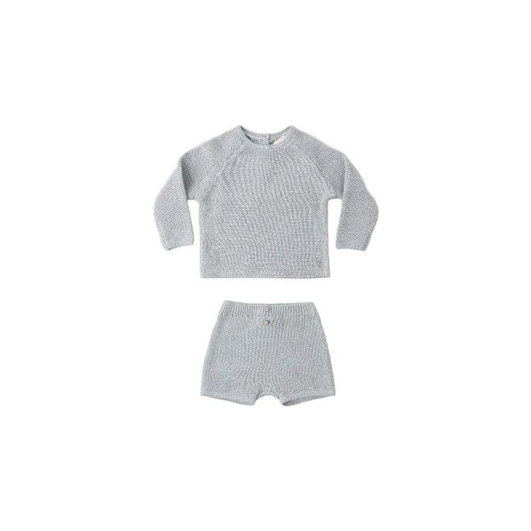 Quincy Mae Summer Knit Set- Heathered Sky – The Natural Baby Company