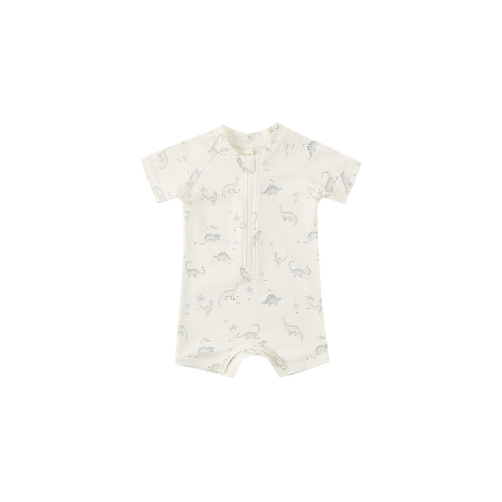 Quincy Mae Zip Rashguard One-Piece - Dinosaur Swimwear Quincy Mae