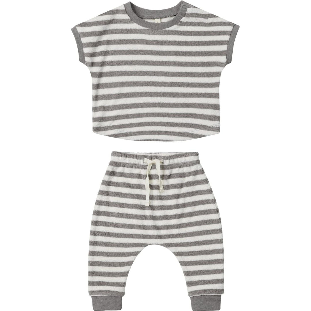 Quincy Mae Terry Tee & Pant Set  Retro Stripe Tops & Bottoms Quincy Mae   