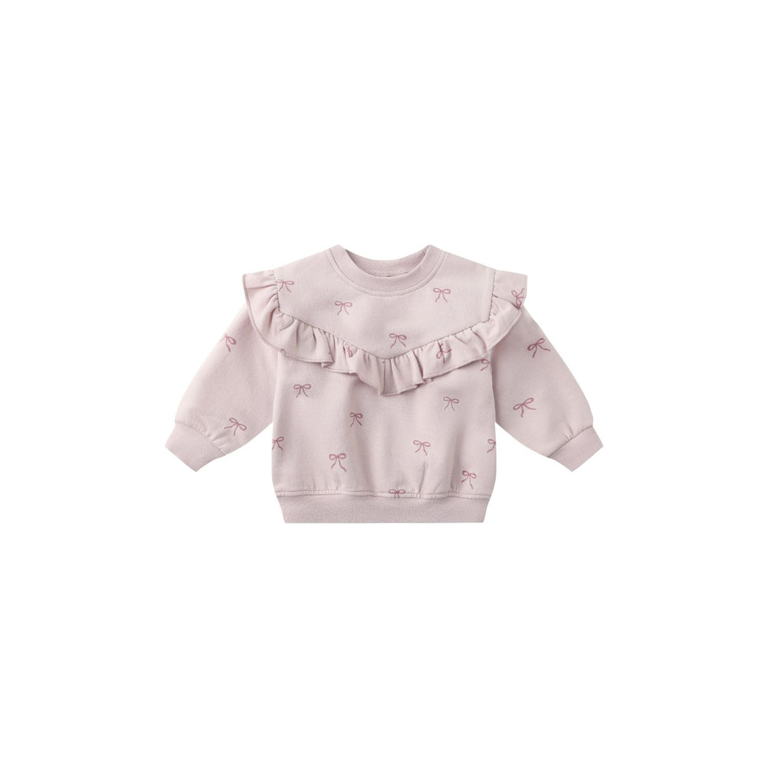 Quincy Mae Ruffle Fleece Sweatshirt - Bows Tops & Bottoms Quincy Mae