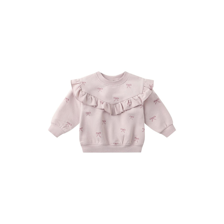 Quincy Mae Ruffle Fleece Sweatshirt - Bows Tops & Bottoms Quincy Mae