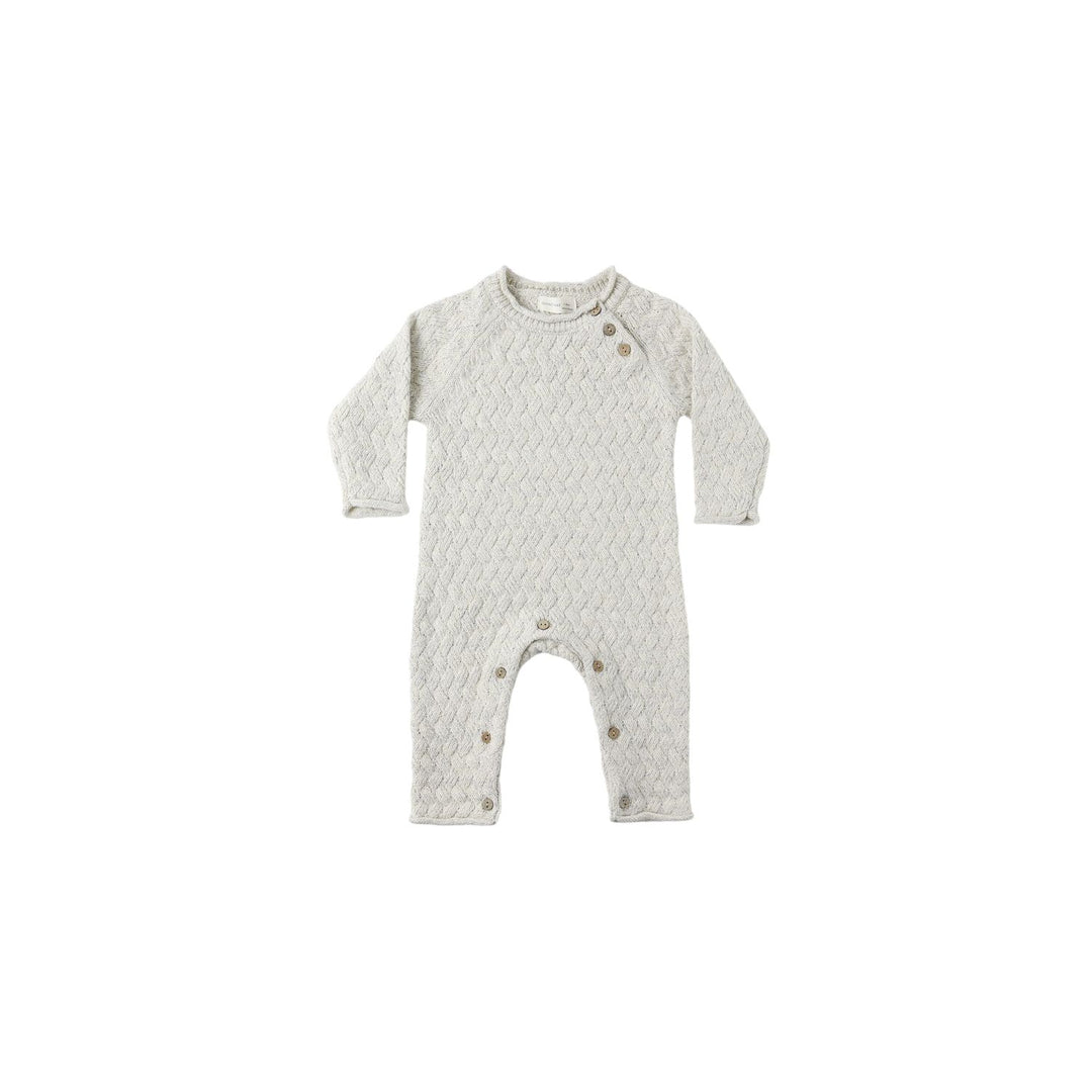 Quincy Mae Cozy Heather Knit Jumpsuit - Blue Jumpsuit Quincy Mae