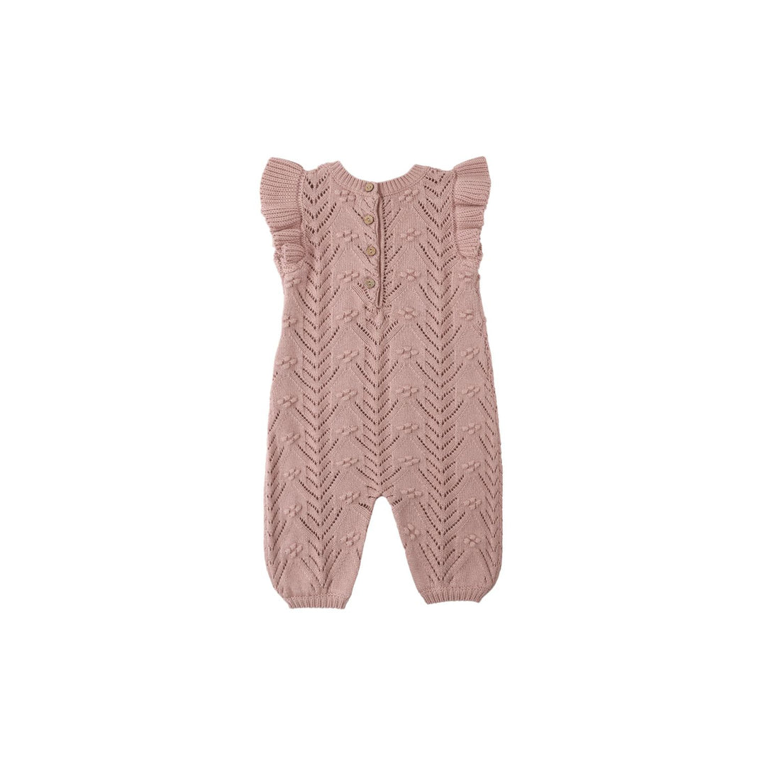 Quincy Mae Mira Knit Romper Mauve Romper Quincy Mae