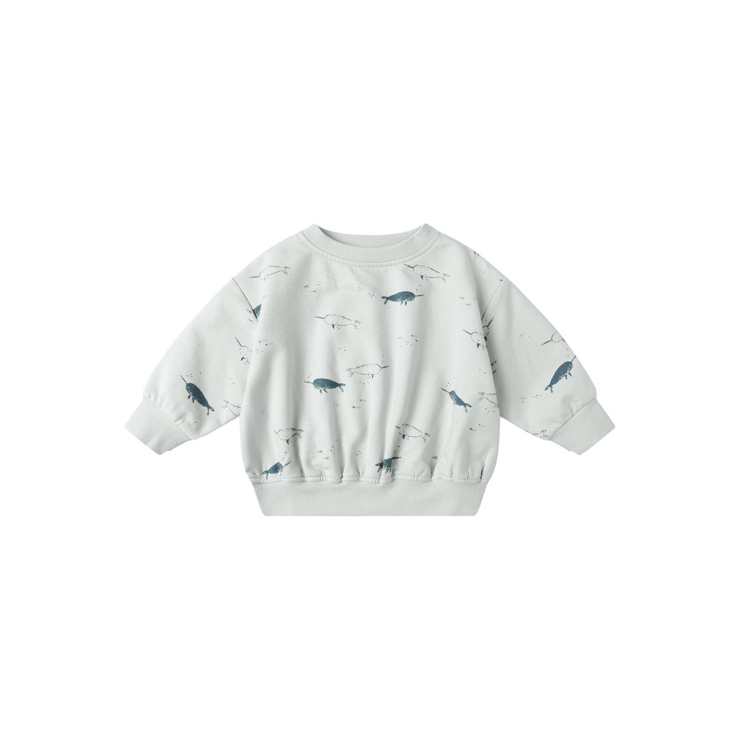 Quincy Mae Relaxed Fleece Sweatshirt - Narwhals Tops & Bottoms Quincy Mae