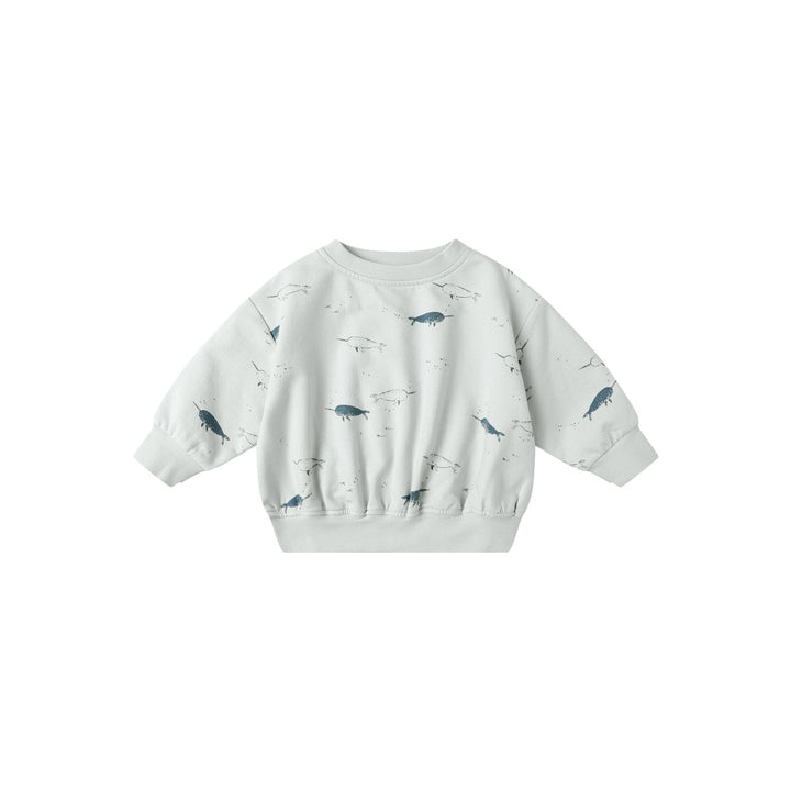 Quincy Mae Relaxed Fleece Sweatshirt - Narwhals Tops & Bottoms Quincy Mae