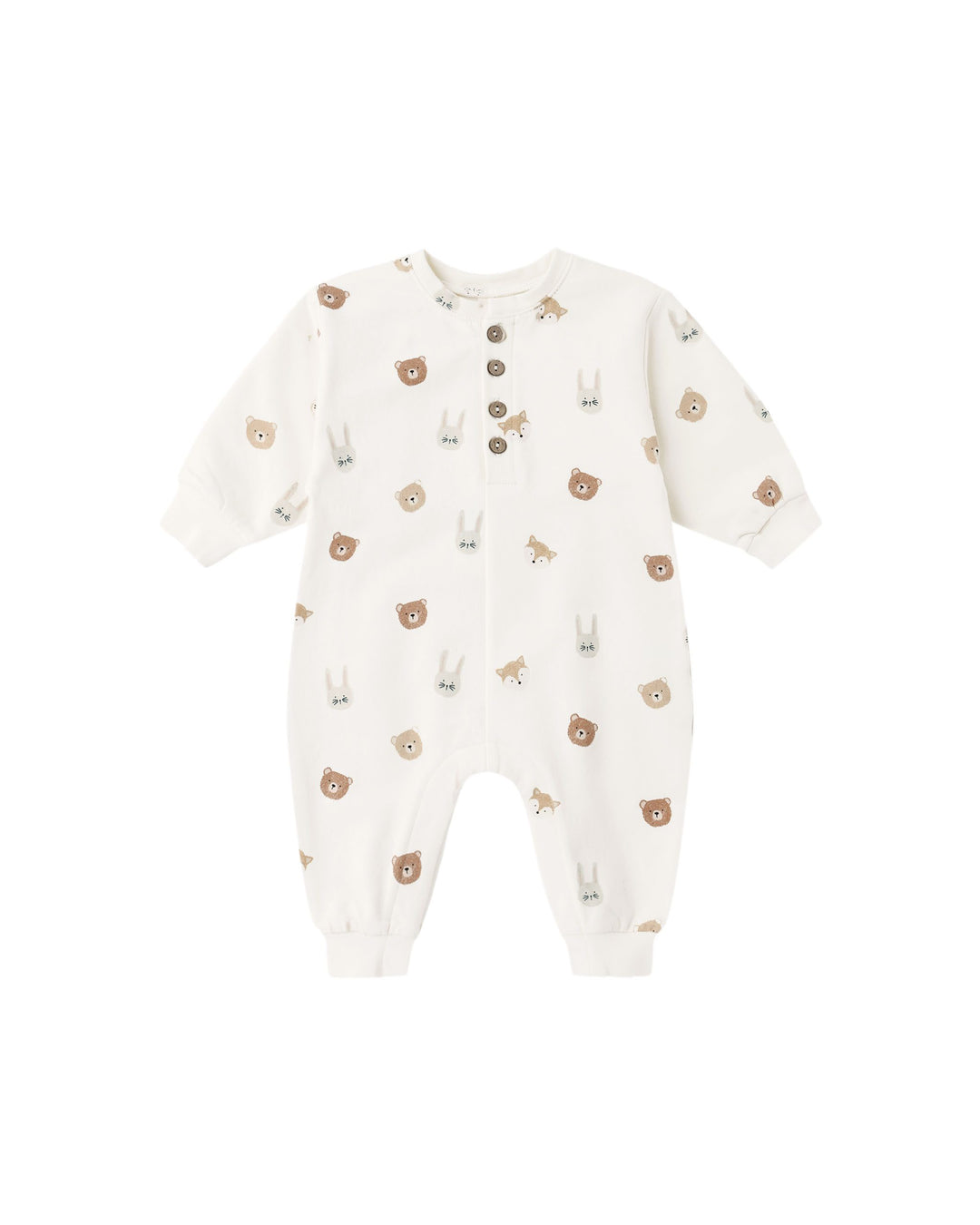 Quincy Mae Relaxed Fleece Jumpsuit- Critters