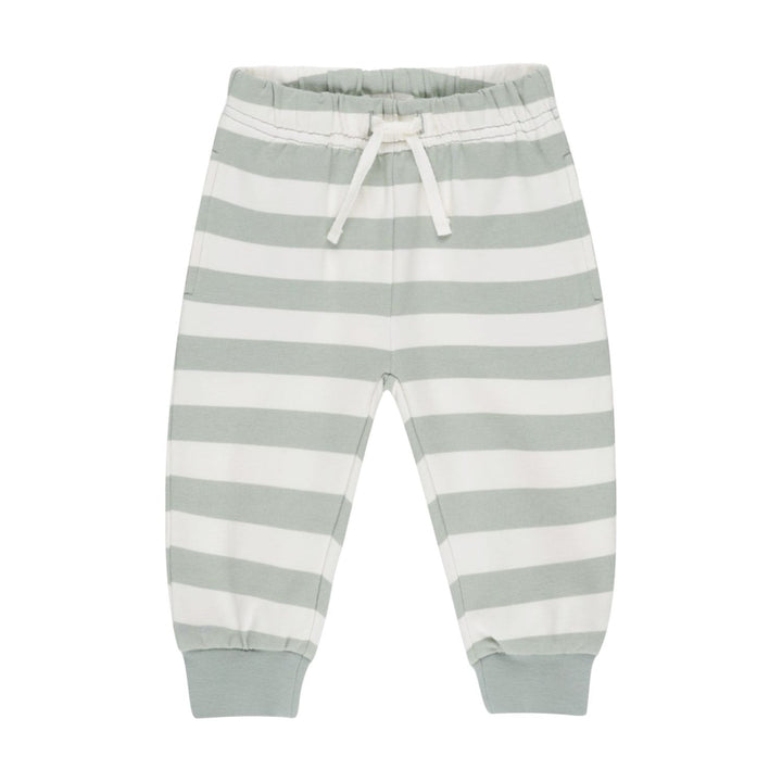 Quincy Mae Relaxed Sweatpant - Sage Stripe Tops & Bottoms Quincy Mae