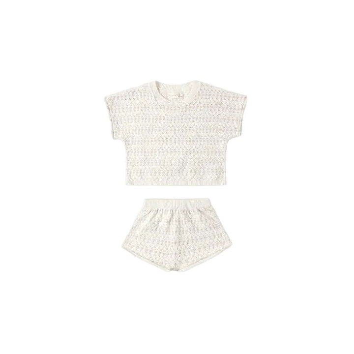 Quincy Mae Relaxed Summer Knit Set- Ivory Tops &amp; Bottoms Quincy Mae