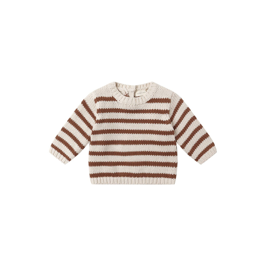 Quincy Mae Rex Sweater - Cedar Stripe Tops & Bottoms Quincy Mae