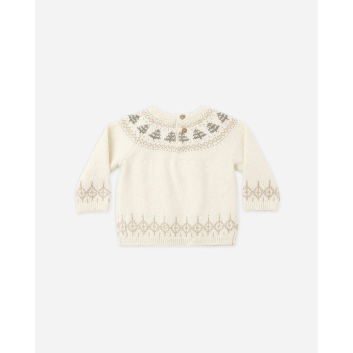 Quincy Mae Rex Sweater- Tree Fair Isle