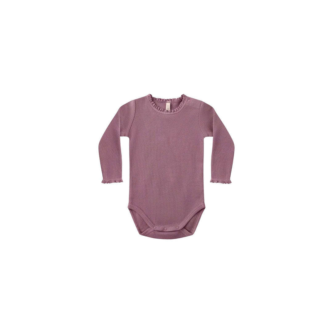 Quincy Mae Waffle Long Sleeve Bodysuit - Mulberry Bodysuit Quincy Mae