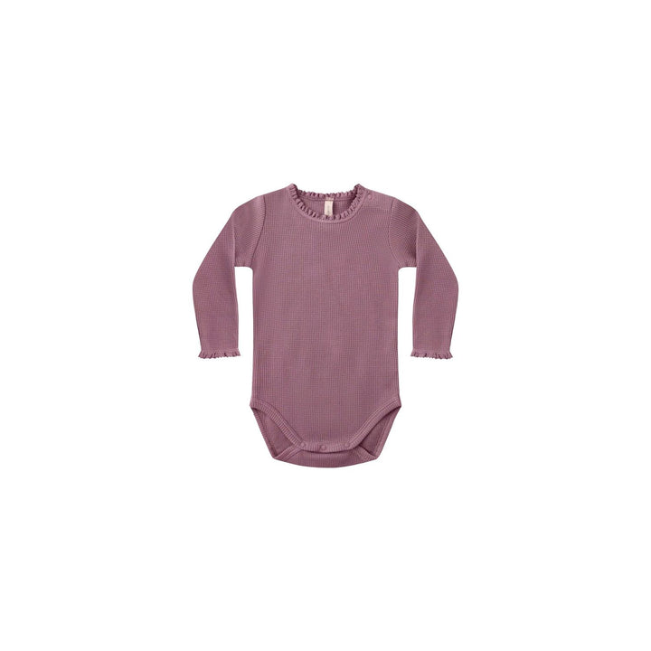 Quincy Mae Waffle Long Sleeve Bodysuit - Mulberry Bodysuit Quincy Mae