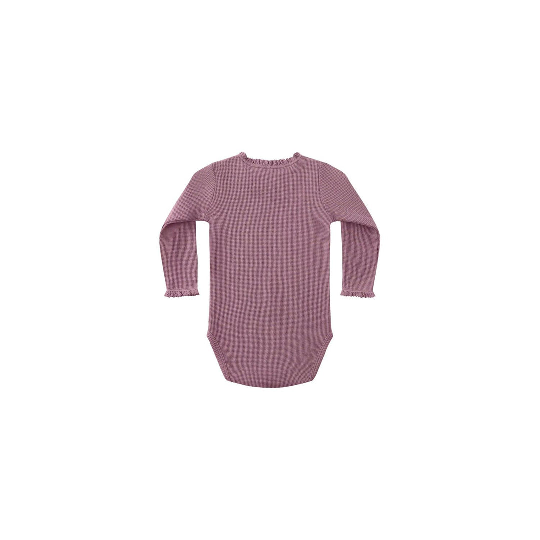Quincy Mae Waffle Long Sleeve Bodysuit - Mulberry Bodysuit Quincy Mae