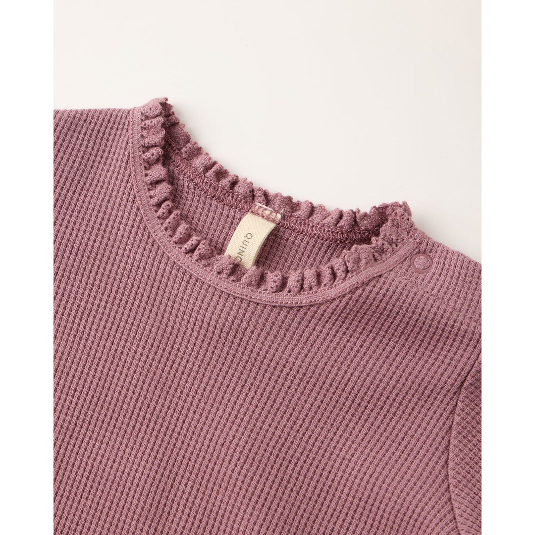 Quincy Mae Waffle Long Sleeve Bodysuit - Mulberry Bodysuit Quincy Mae