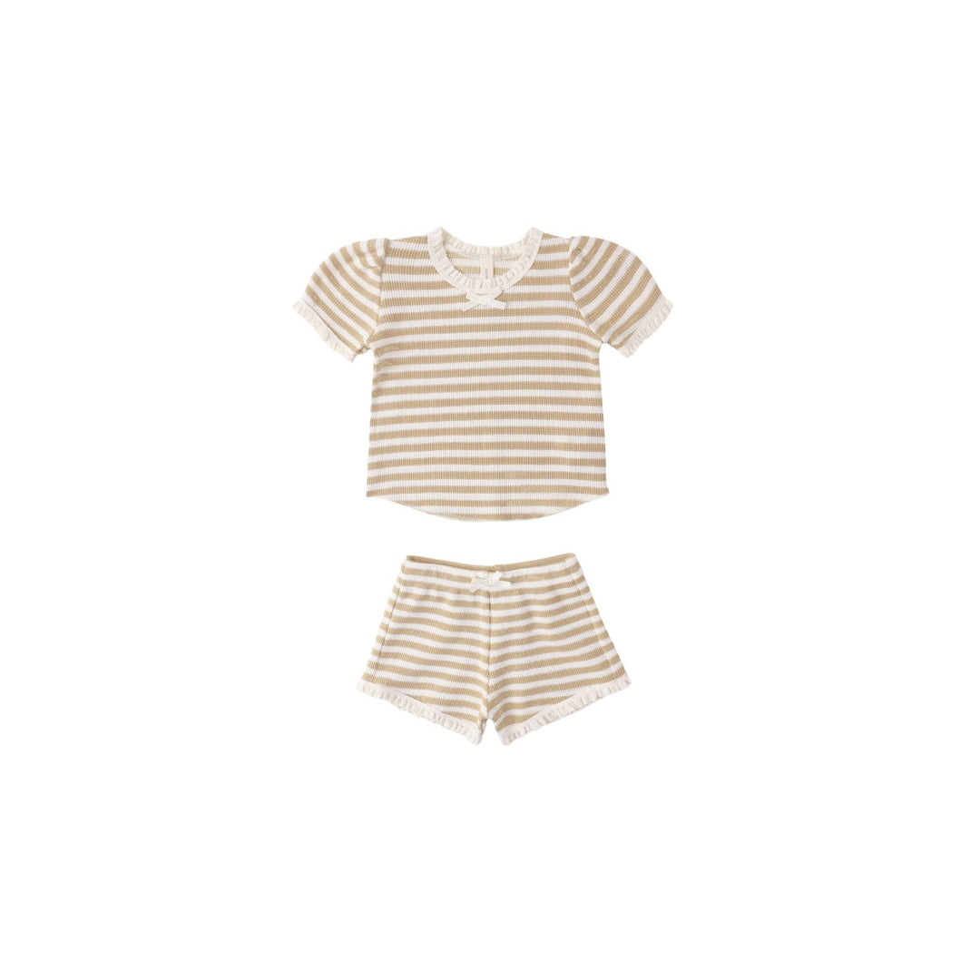 Quincy Mae Ruby Set - Butterscotch Stripe Tops & Bottoms Quincy Mae