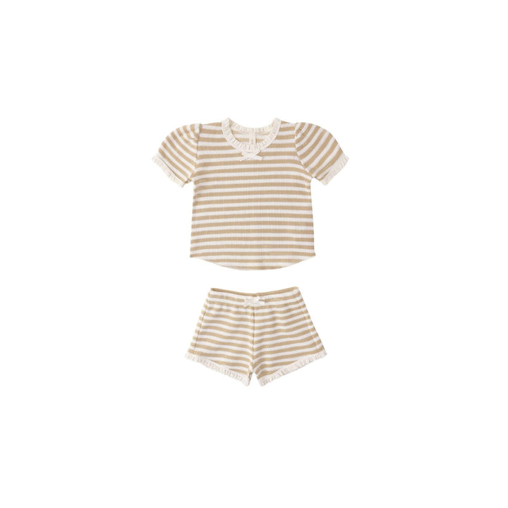 Quincy Mae Ruby Set - Butterscotch Stripe Tops & Bottoms Quincy Mae