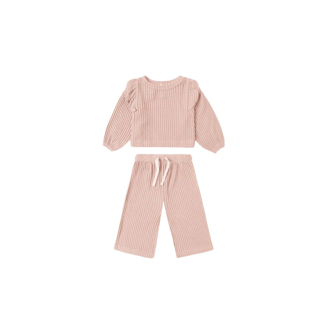 Quincy Mae Ruffle Cozy Set - Rose Tops & Bottoms Quincy Mae