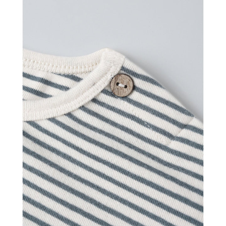 Quincy Mae Long Sleeve Tee - Ocean Micro Stripe Tops & Bottoms Quincy Mae