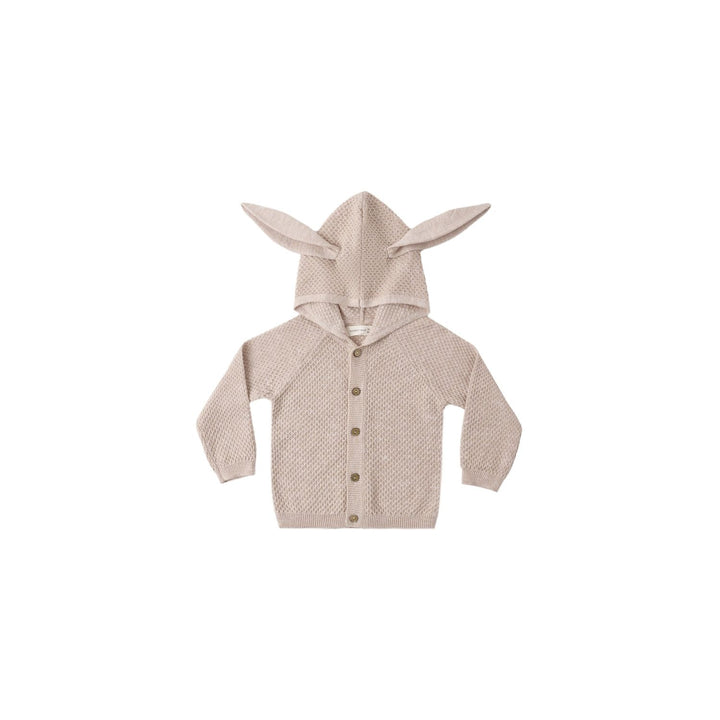 Quincy Mae Bunny Knit Sweater - Heathered Latte Cardigan Quincy Mae