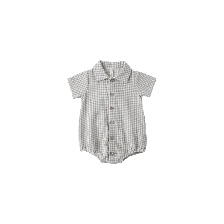 Quincy Mae Matteo Romper - Sage Gingham Romper Quincy Mae