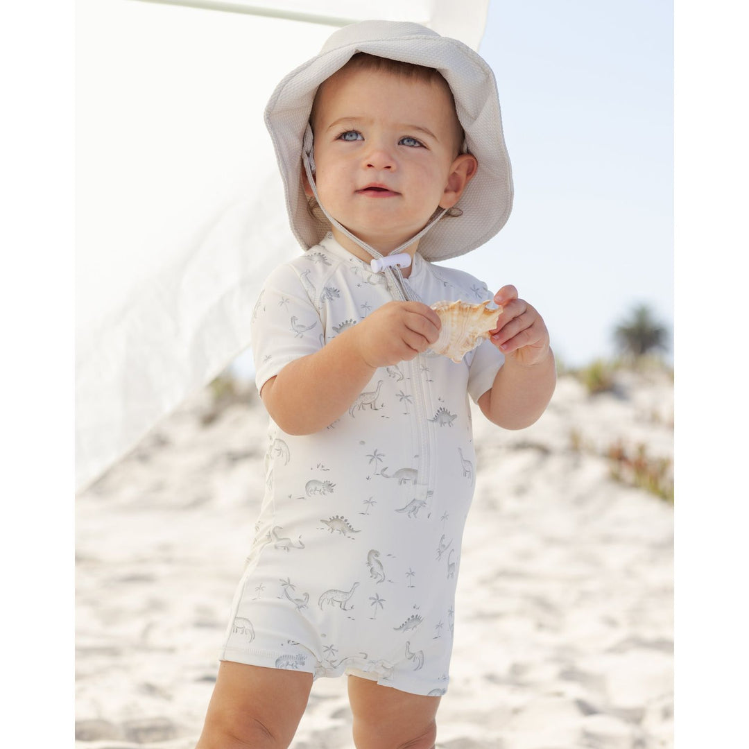 Quincy Mae Zip Rashguard One-Piece - Dinosaur Swimwear Quincy Mae