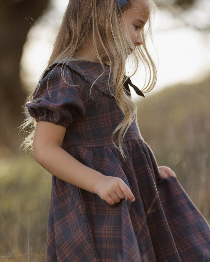 Rylee + Cru Camille Dress Midnight Plaid