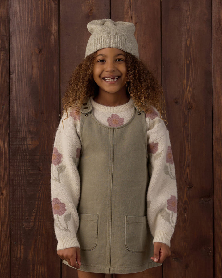 Rylee + Cru Odette Overall Dress Dark Sage