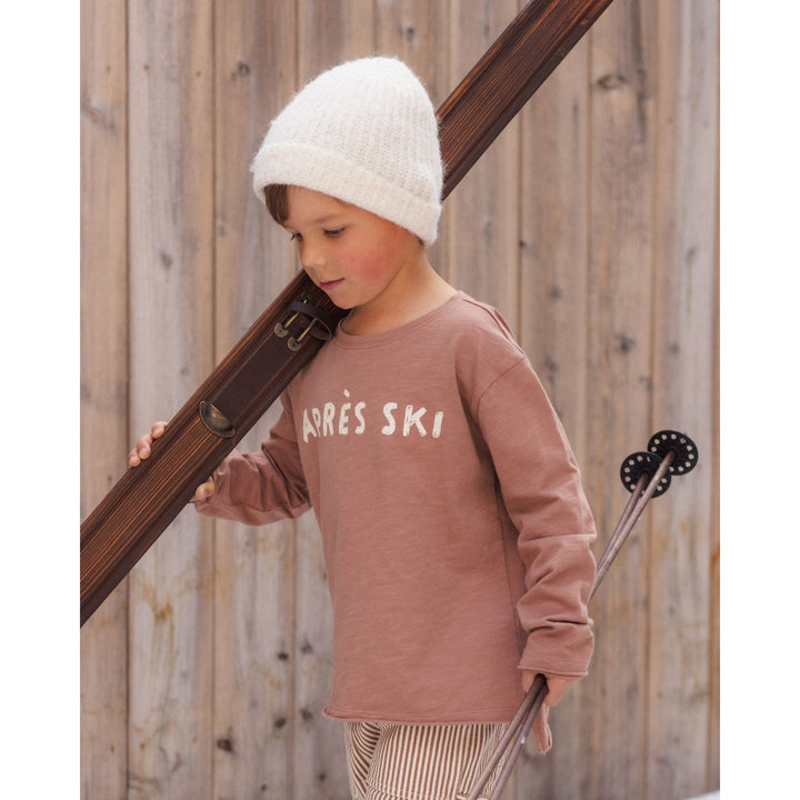 Rylee + Cru Raw Edge Long Sleeve Tee Apres Ski Tops &amp; Bottoms Rylee + Cru