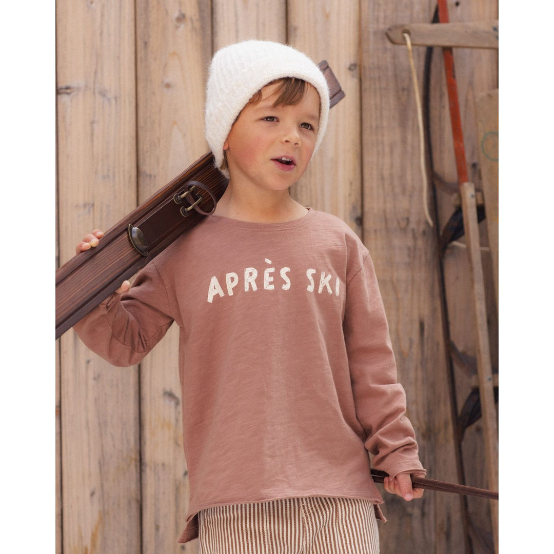 Rylee + Cru Raw Edge Long Sleeve Tee Apres Ski Tops &amp; Bottoms Rylee + Cru