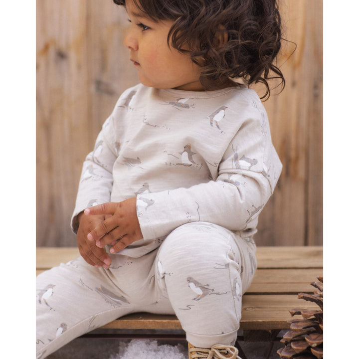 Rylee + Cru Long Sleeve Tee + Pant Set Skiing Penguins Tops &amp; Bottoms Rylee + Cru