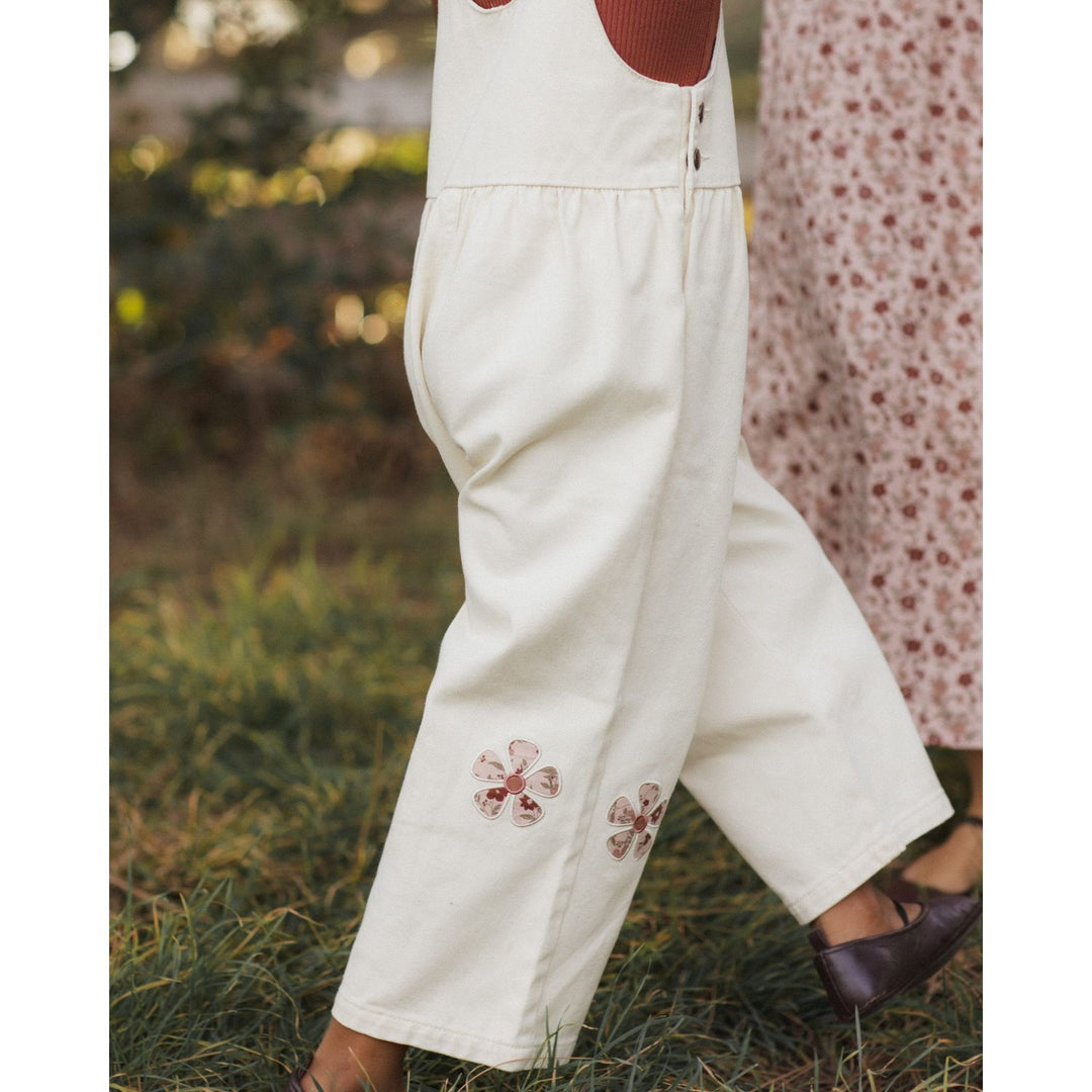 Rylee + Cru Wide Leg Overall Daisy Patches Overalls Rylee + Cru