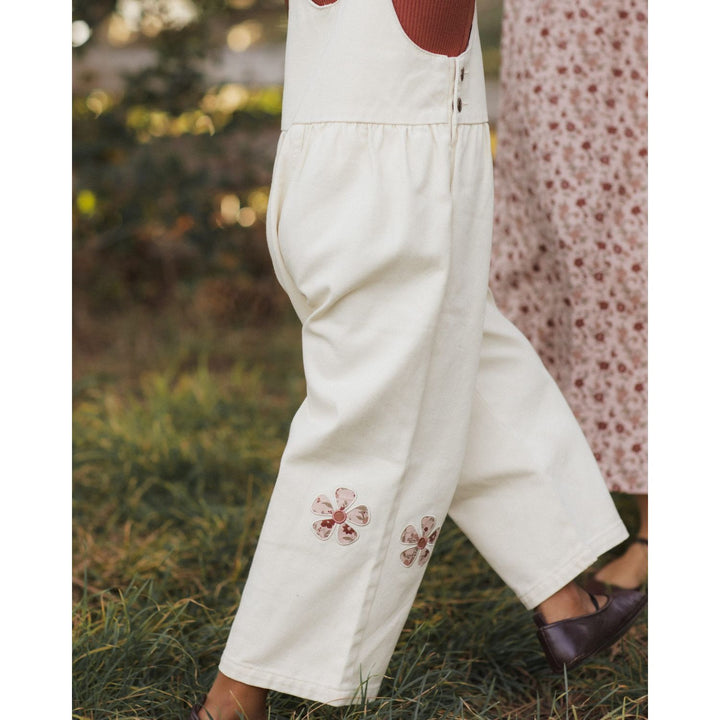 Rylee + Cru Wide Leg Overall Daisy Patches Overalls Rylee + Cru