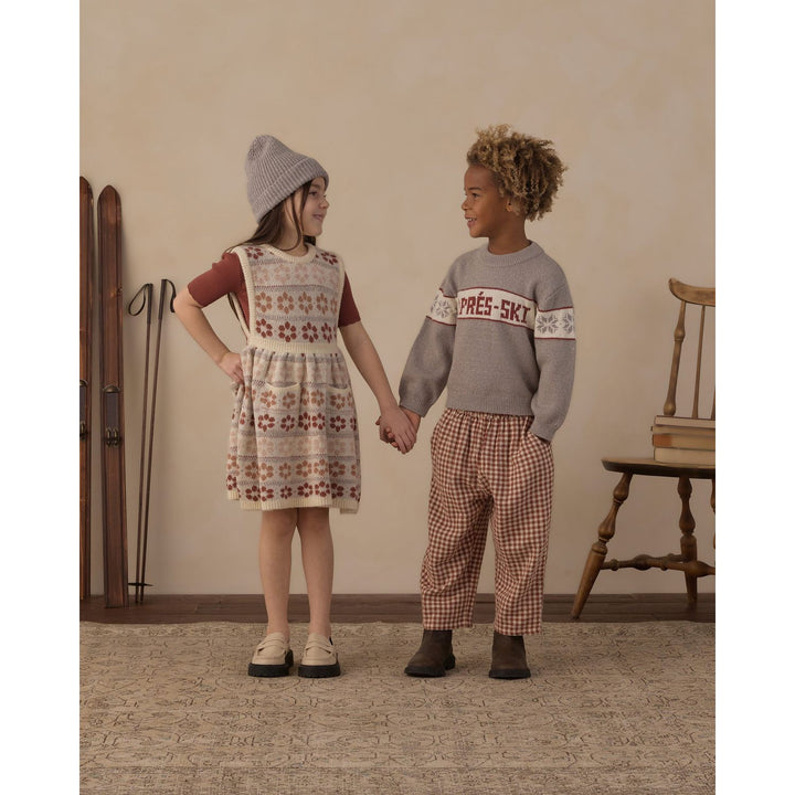 Rylee + Cru Violette Sweater Dress Flower Fair Isle Dresses Rylee + Cru