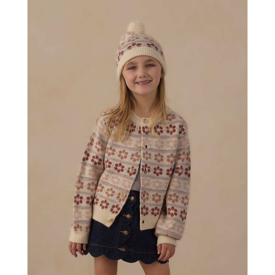 Rylee + Cru Beanie Flower Fair Isle Hats Rylee + Cru