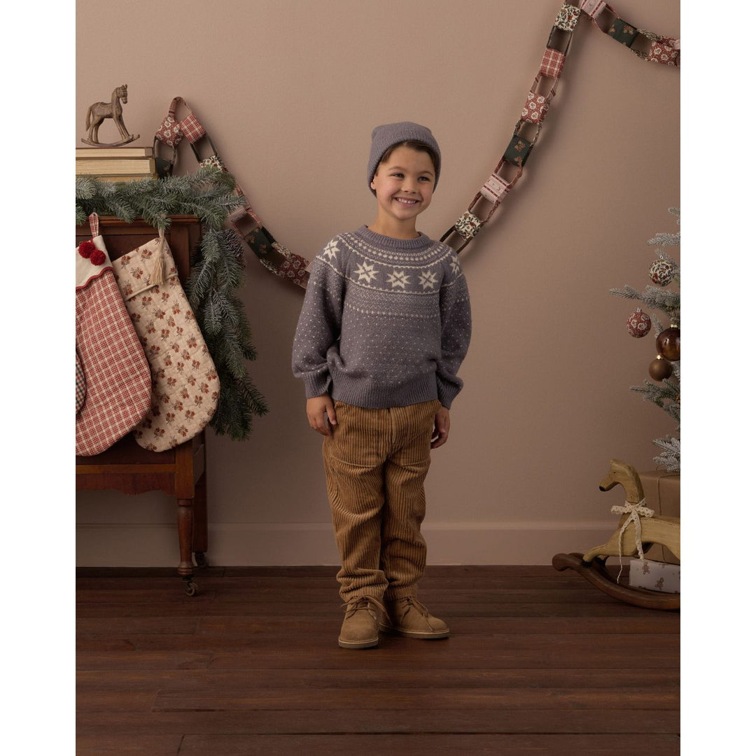 Rylee + Cru Fair Isle Sweater Slate Tops &amp; Bottoms Rylee + Cru