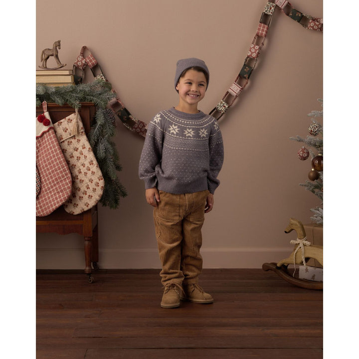 Rylee + Cru Fair Isle Sweater Slate Tops &amp; Bottoms Rylee + Cru