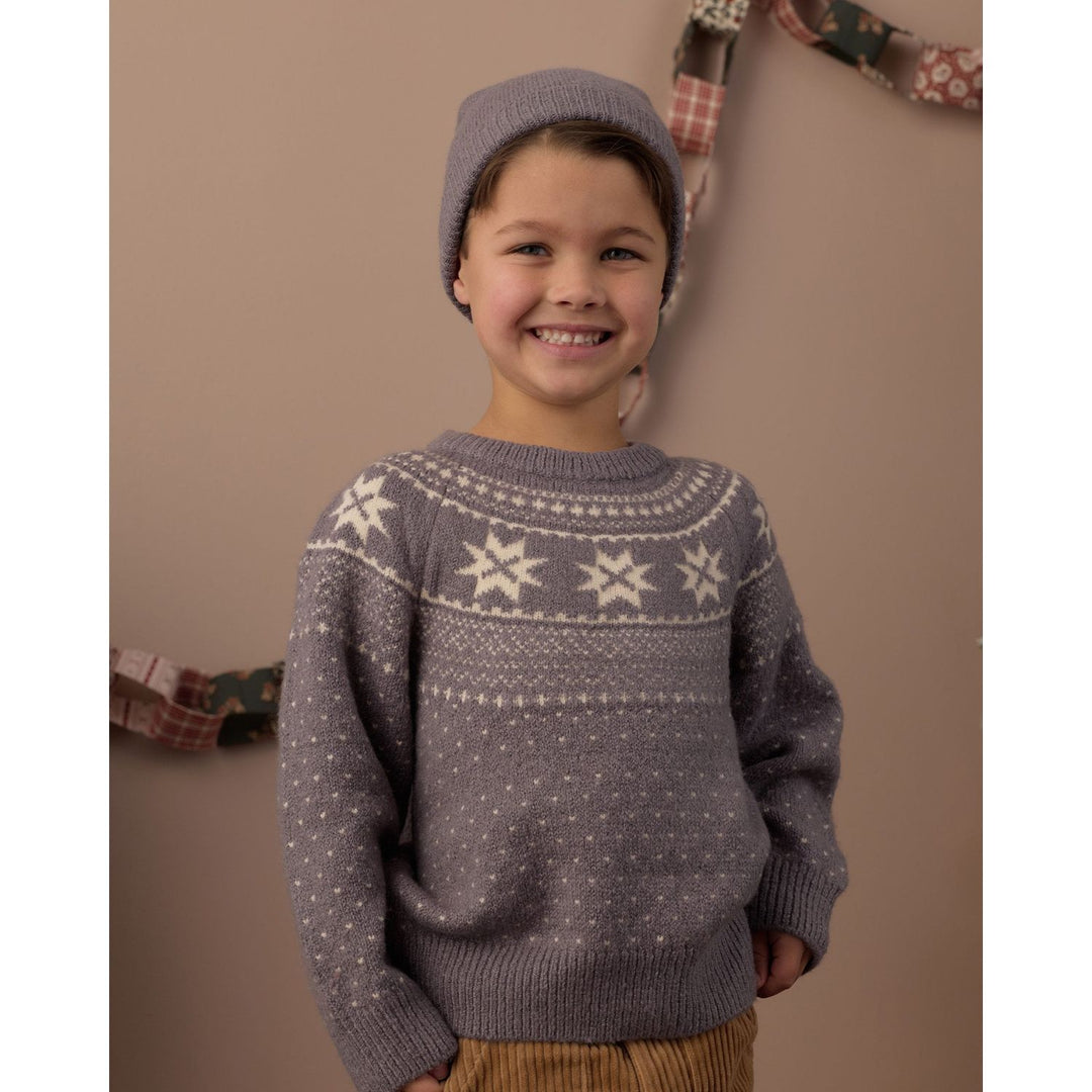 Rylee + Cru Fair Isle Sweater Slate Tops &amp; Bottoms Rylee + Cru