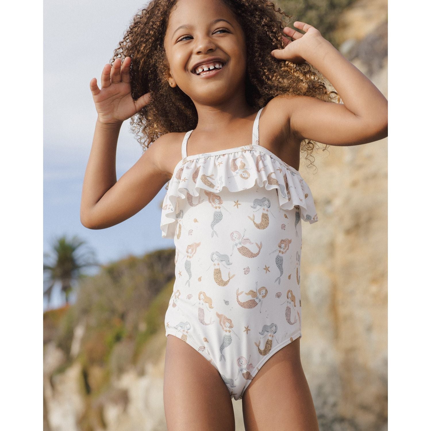 Rylee + Cru Ruffle One-Piece - Mermaids