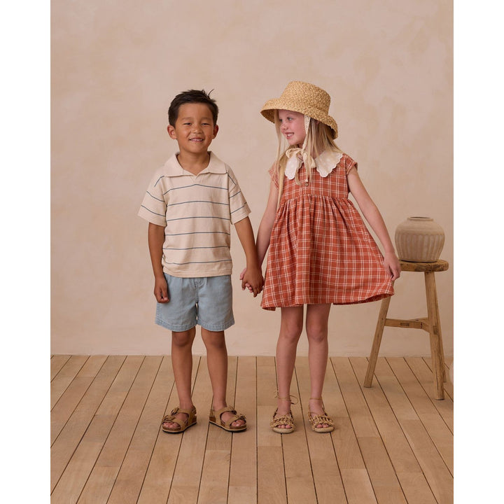 Rylee + Cru Collared Babydoll Dress - Poppy Check Dresses Rylee + Cru