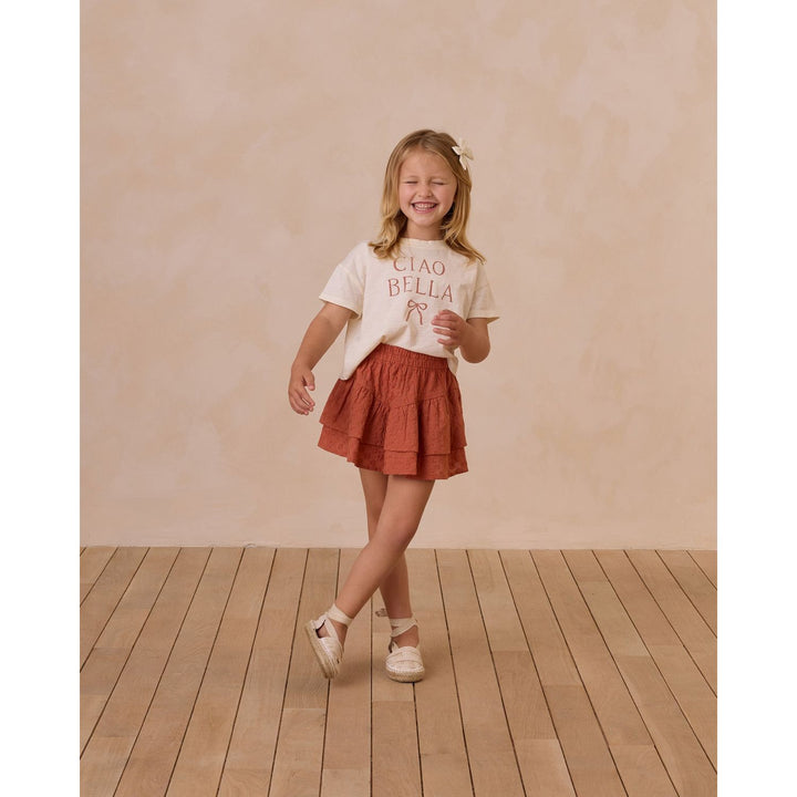 Rylee + Cru Tiered Mini Skirt - Poppy Skirt Rylee + Cru