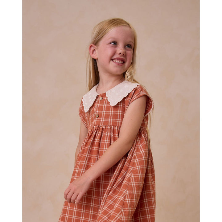 Rylee + Cru Collared Babydoll Dress - Poppy Check Dresses Rylee + Cru