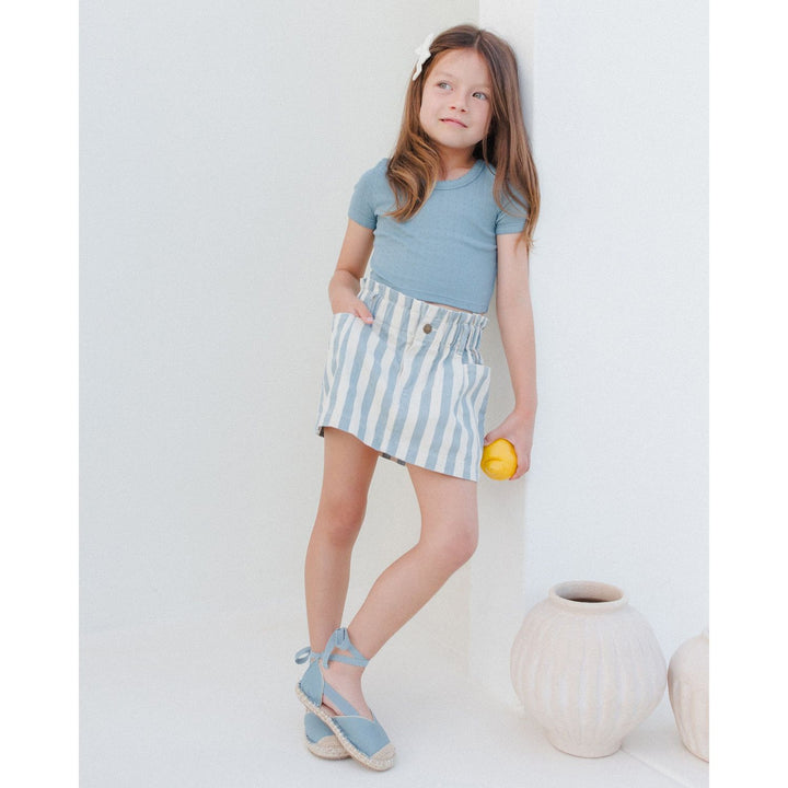 Rylee + Cru Pointelle Tee - Ocean Tops & Bottoms Rylee + Cru