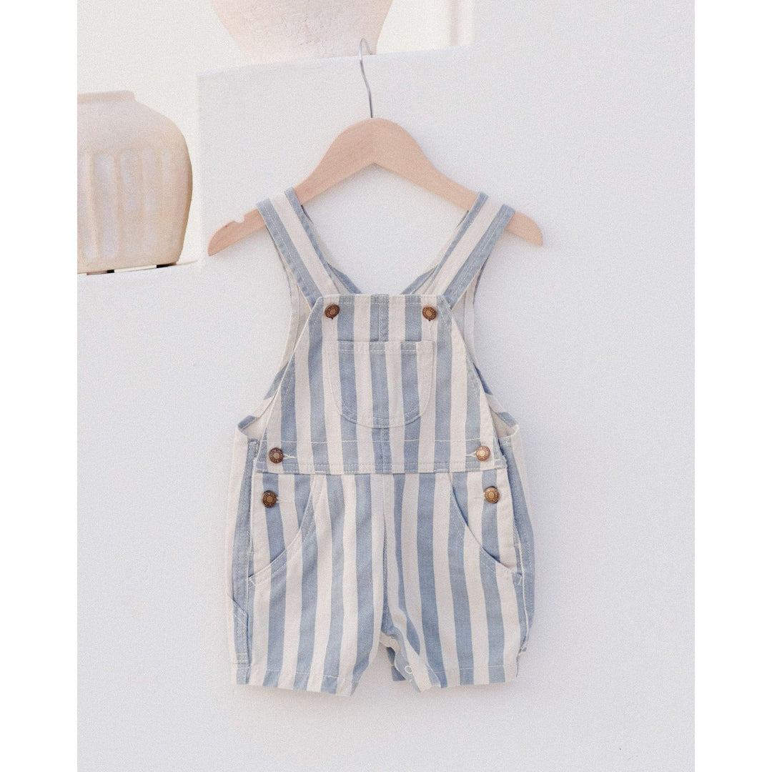 Rylee + Cru Denim Shortalls - Ocean Stripe Jumpsuit Rylee + Cru