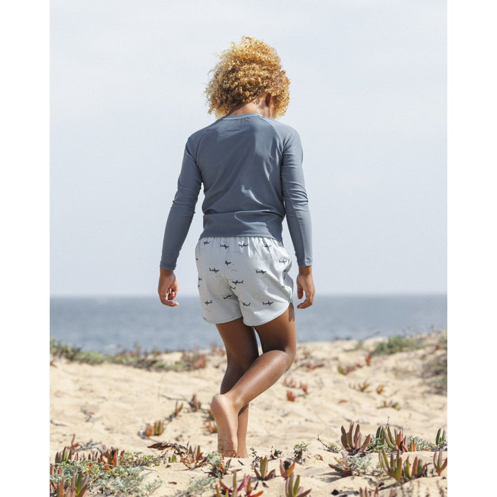 Rylee + Cru Long Sleeve Rashguard - Navy Swimwear Rylee + Cru