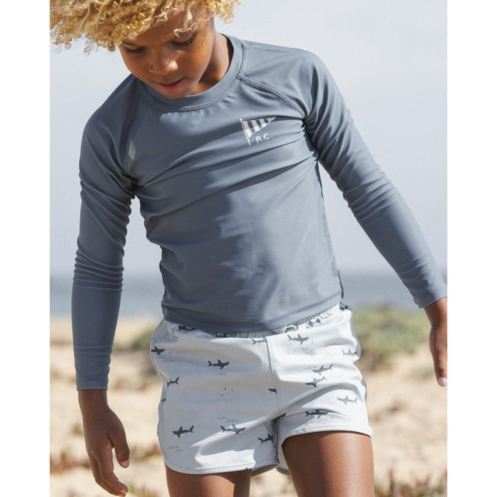 Rylee + Cru Long Sleeve Rashguard - Navy Swimwear Rylee + Cru