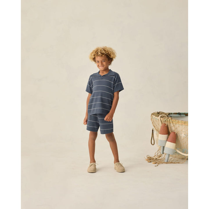 Rylee + Cru Chandler Knit Short - Navy Stripe Tops & Bottoms Rylee + Cru
