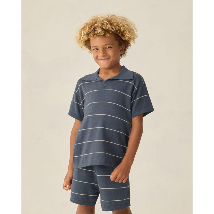 Rylee + Cru Chandler Knit Short - Navy Stripe Tops & Bottoms Rylee + Cru