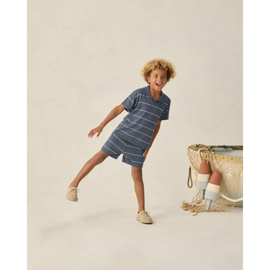 Rylee + Cru Chandler Knit Short - Navy Stripe Tops & Bottoms Rylee + Cru