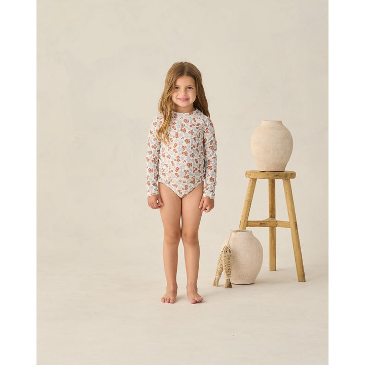 Rylee + Cru Maryn Rashguard Set - Americana Floral Swimwear Rylee + Cru