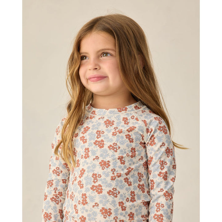 Rylee + Cru Maryn Rashguard Set - Americana Floral Swimwear Rylee + Cru